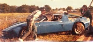 Maserati in the ditch